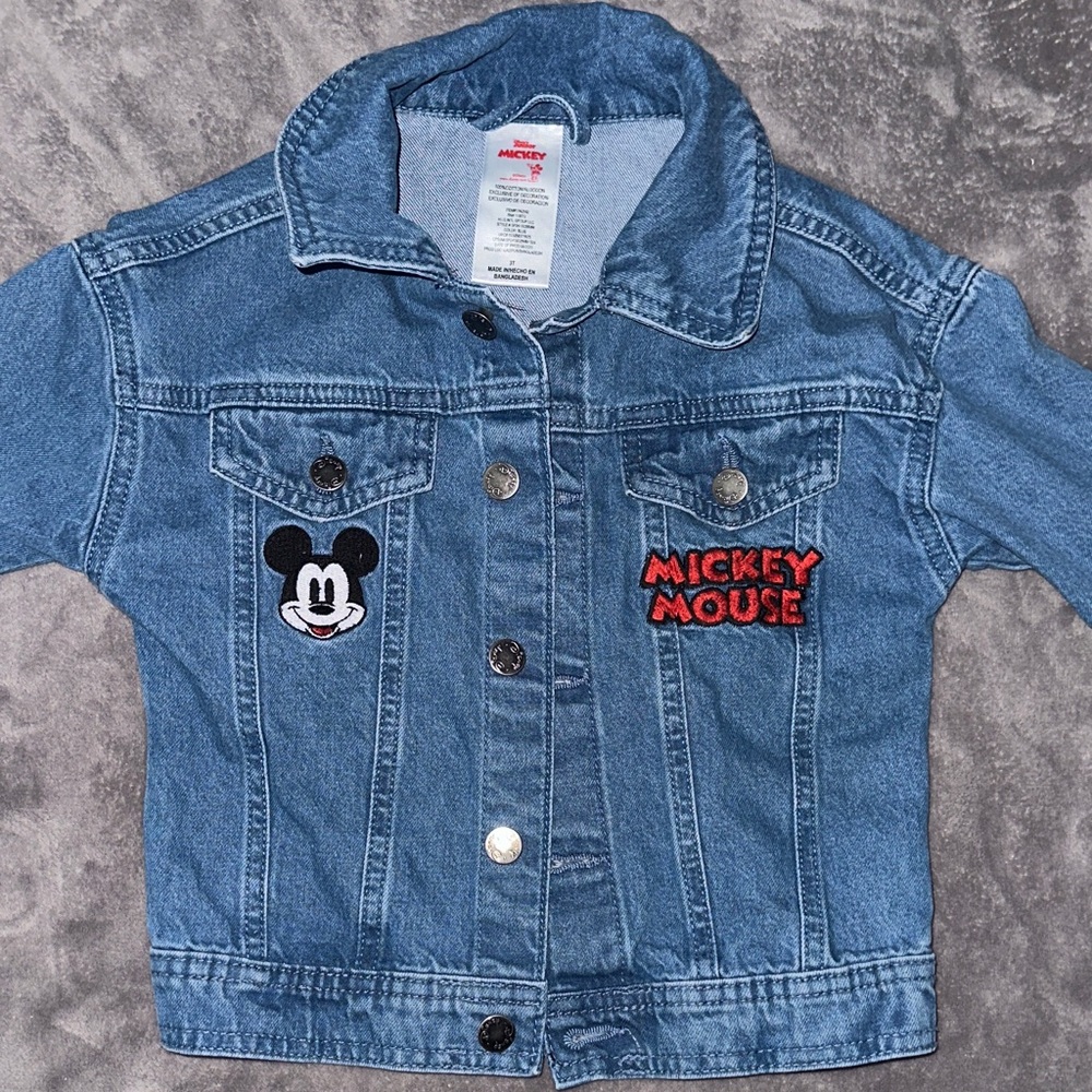 Disney Denim Jacket with Mickey Patch in Blue